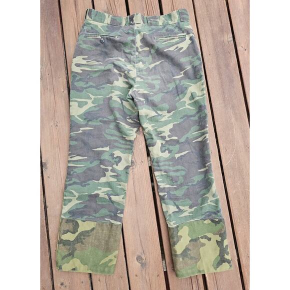 Vintage Cabelas Brush Guard Camo Hunting Pants Fleece Lined Upland Mens 36 - Picture 10 of 12